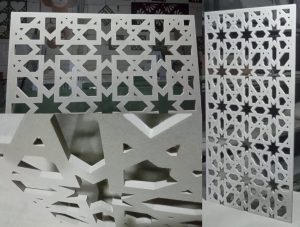Jasa cutting grc board motif krawangan