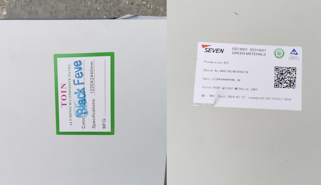 Print uv ke bahan acp merk toin dan seven