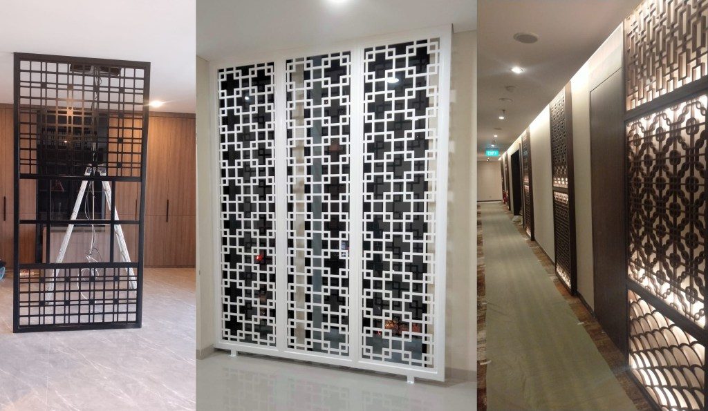 Harga Partisi Sekat Ruang Stainless Motif Batik Minimalis Cutting