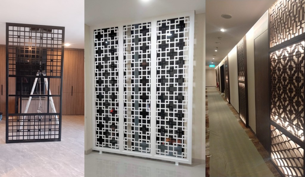 Harga Partisi Besi, ACP, Kayu, MDF dan PVC - Jasa Partisi Motif Cutting